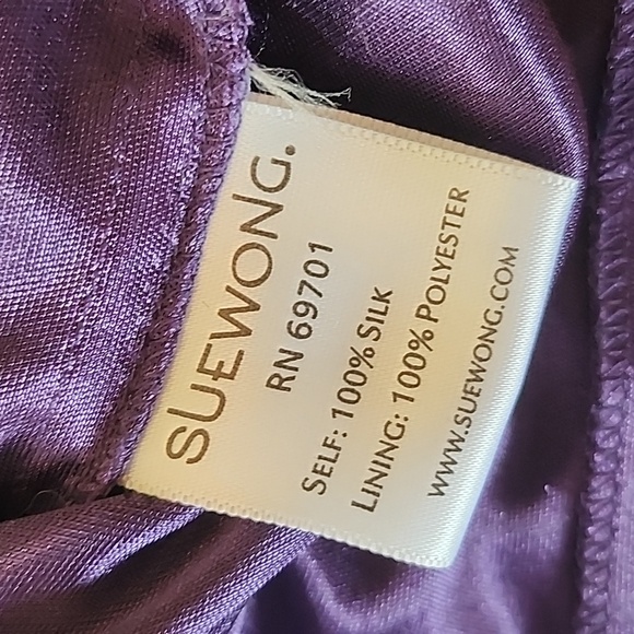 Sue Wong purple silk cocktail dress - Picture 8 of 8